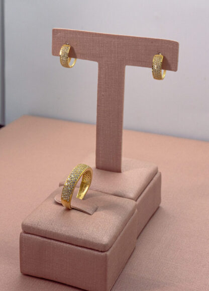CONJUNTO ZIRCONIA BRINCO + ANEL