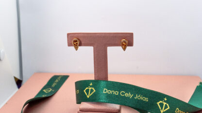 PAR DE ARGOLA COM ZIRCONIA ROSE - Image 2